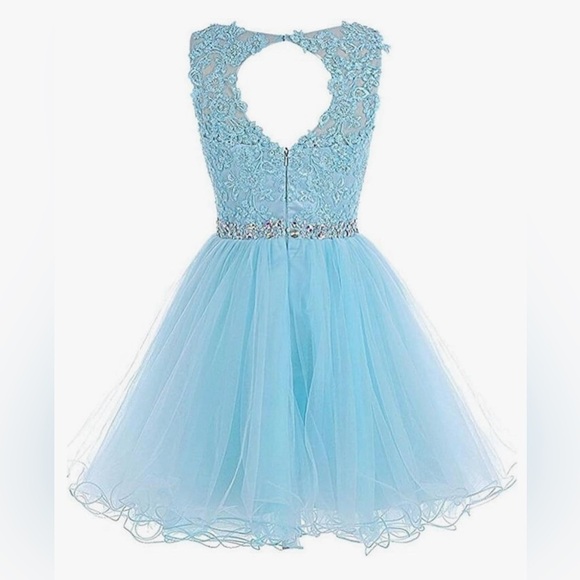 New Appliques Prom Dresses Short Tulle Homecoming Party Cocktail Gowns - Picture 2 of 14